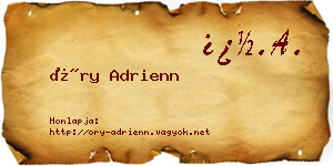 Őry Adrienn névjegykártya
